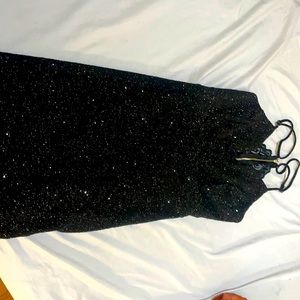 Black mini dress with sparkles